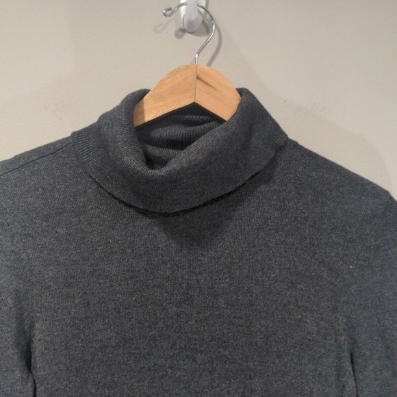 Michael Michael Kors Womens Turtleneck Tunic Sweater Size S Gray Zipper Detail - Picture 2 of 7